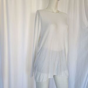 ZARA pearl white long sleeves top blouse size L